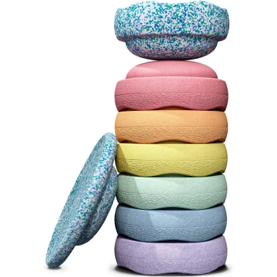 Afbeelding van Stapelstein winter special rainbow complete pastel 7 + 1 gratis