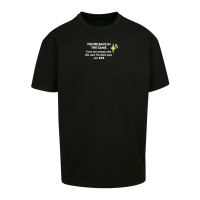Afbeelding van Upscale by Mister TEE Intepol Oversize Tshirt print, Heren, Maat: Small, Black