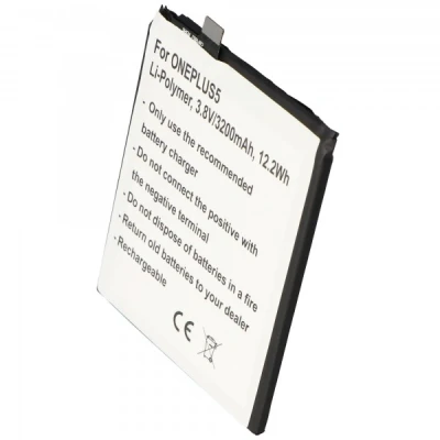 Afbeelding van Batterij geschikt voor ONEPLUS 5, Li Polymer, 3.8V, 3200mAh, 12.2Wh, ingebouwd, zonder gereedschap