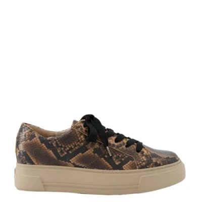Afbeelding van Paul Green Baskets pour femme 5469 058 Marron Aspect cuir reptile, marron, 37 EU