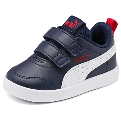 Image de PUMA Courtflex V2 V Inf Mixte enfant Basket, Peacoat High Risk Red, 27 EU