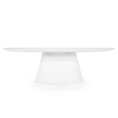 Afbeelding van Ovale eettafel Elin 250x110 cm wit