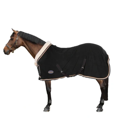 Afbeelding van HB Showtime Showdeken Fleece 400gr Dutch Crown Zwart 125/175 Agradi.be