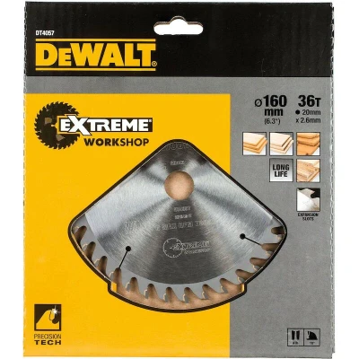 Afbeelding van DEWALT DT4057 QZ cirkelzaagblad 160x20x36T, wisseltand, positief 10, kerf 2,6mm
