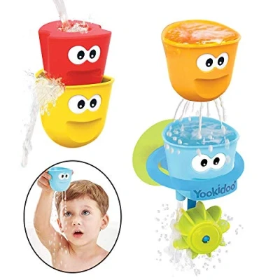 Afbeelding van Yookidoo Badbekers Badspel Babybadspeelgoed Bad en douchespel Ontwaken van de zintuigen Educatief babyspeelgoed Babycadeau vanaf 8 maanden