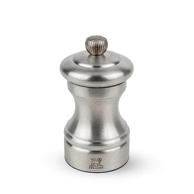 Image de Moulin à sel 10 cm en Inox brossé Bistro Chef Peugeot Argent