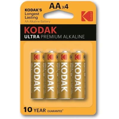 Afbeelding van Kodak Ultra Premium AA Alkaline Batterij 4 Stuks