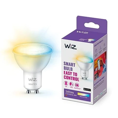 Afbeelding van WiZ 8718699787110 LED lamp Energielabel F (A G) GU10 4.7 W = 50 Warmwit tot koudwit Besturing via App 1 stuk(s)