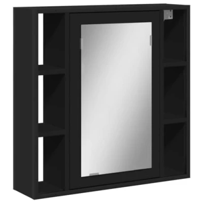 Afbeelding van vidaXL Badkamerspiegelkast 60x16x60 cm bewerkt hout zwart