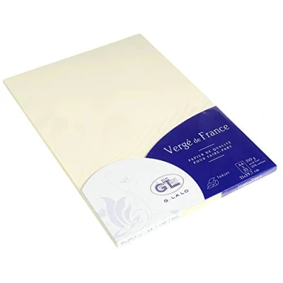 Afbeelding van LALO 41016L etui met 25 afzonderlijke kaarten formaat A4 (21 x 29,7 cm) 210 g/m² ivoorkleurig hoogwaardige correspondentie premium papier uit Frankrijk