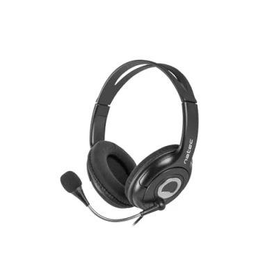 Afbeelding van Hoofdtelefoon met microfoon Natec Bear 2 Zwart