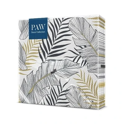 Afbeelding van PAW Decor Collectie Papieren Servet (33 x 33 cm) I Set van 20 Ideaal voor Open Dagen, Tuinfeesten, Familiegebeurtenissen (Exotic Leaves)