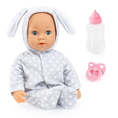 Afbeelding van Bayer Design 93822AC Interactieve pop Anna First Words Baby 38 cm met geluid, fles en speen
