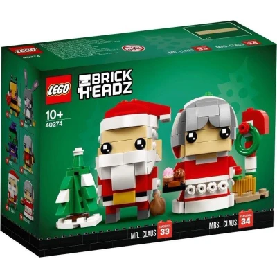 Afbeelding van Lego Brickheadz 40274 Kerstman en kerstvrouw