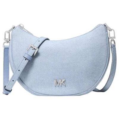 Afbeelding van Michael Kors dames Kyla shoudertas van denim met afneembare schouderriem