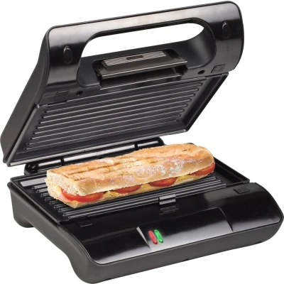 Afbeelding van Princess Contactgrill Compact Flex 117001 Tosti apparaat Grill Uitneembare platen RVS design