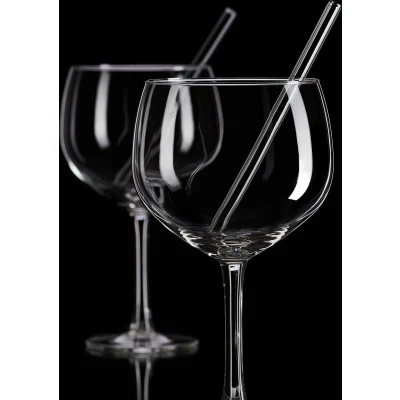 Afbeelding van Gin glazen 65 cl set van 2 met rietjes Tonic