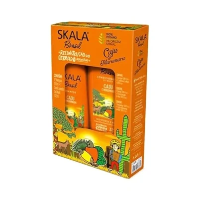 Afbeelding van Skala Expert Shampoo + conditioner set &quot;Caju en Murumuru&quot;, 2 x 325 ml, 100% veganistisch, herstelt vocht vermindert kroezen