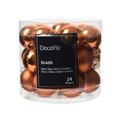 Afbeelding van Kerstbal glas d2.5 cm w.cdr 24st Decoris