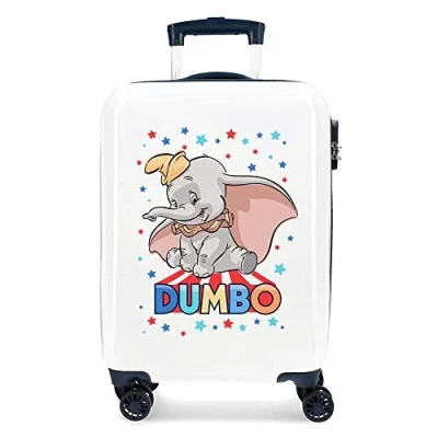Afbeelding van Disney Dumbo Handbagagekoffer, Meerkleurig, 37 x 55 20 cm, stijf, ABS, combinatiesluiting, 32 l, 2,5 kg, 4 dubbele wielen, handbagage, kinderbagage, Bagage voor