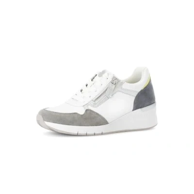 Afbeelding van Gabor Comfort Sneakers laag, Dames, Maat: 40, Weiss/pino/nautic Leer