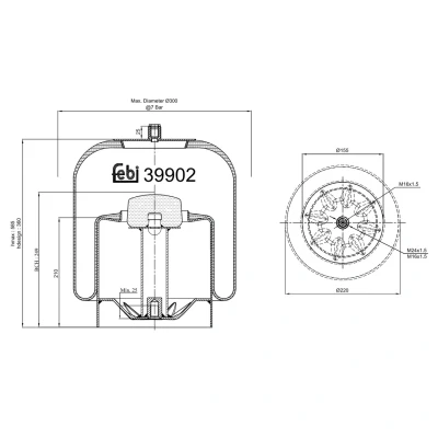 Afbeelding van Febi Bilstein Veerbalg 39902