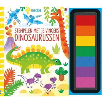 Afbeelding van Boek Stempelen met je vingers Dinosaurussen