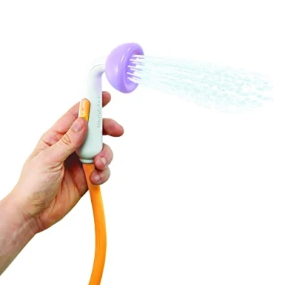 Afbeelding van Yookidoo Handdouche, olifant, violet, spel voor bad en douche, ontwaken van de zintuigen, slang, cadeaus baby&#039;s 0 tot 2 jaar
