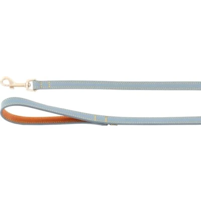 Afbeelding van Flamingo Virginia Dog Lead Light Blue 130 cm 15 mm The Carabiner has a Matt Gold Finish with Ring for Accessories