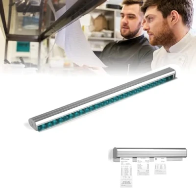 Afbeelding van Zelfklevende aluminium tickethouder voor keuken, ticket, hotel, bar, kantoor, 30 cm