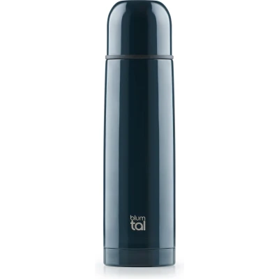 Afbeelding van Blumtal Eifel thermosfles lekvrije met drinkbeker voor onderweg, isolatie van warme dranken, vaatwasmachinebestendig, roestvrij staal 500ml, donker oceaanblauw