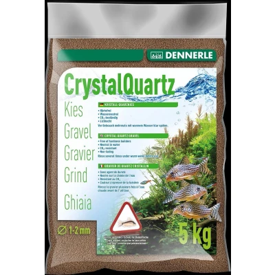 Afbeelding van Dennerle kristal kwarts grind donkerbruin 1 2 mm 5 kg Bodemmateriaal