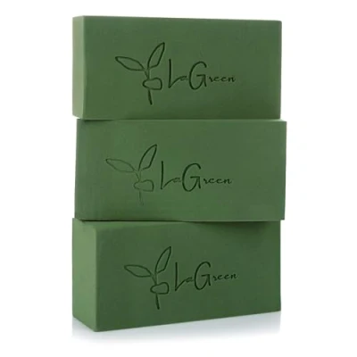 Afbeelding van LaGreen Lot de 3 mousses pour fleurs fraîches, séchées, composition florale et couronne l&#039;Avent 20 x 10 7 cm Vert