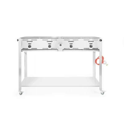 Afbeelding van Hendi Grill master Quattro, Rvs, 52,5(b)x127(d)x84(h)cm, 154908