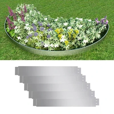 Afbeelding van 5 st Grasboord flexibel 100x14 cm gegalvaniseerd staal