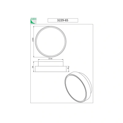 Afbeelding van Wandlamp Hatton, Ø 30 cm, 2 x E27, wit, IP65