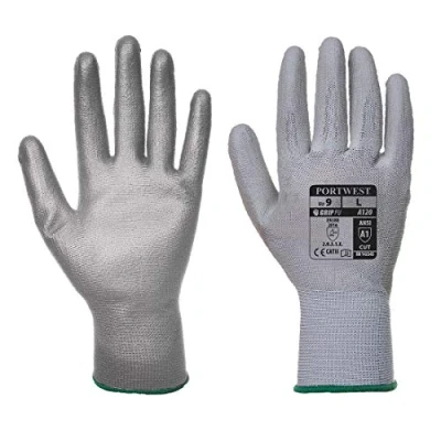Afbeelding van Handschoen PU Palm Grijs A120 Portwest