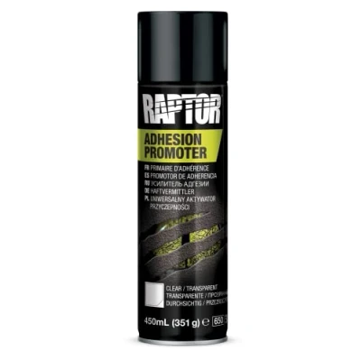 Afbeelding van Raptor Liner Hechtprimer Spuitbus 500ml Transparant Sneldrogend en Effectief