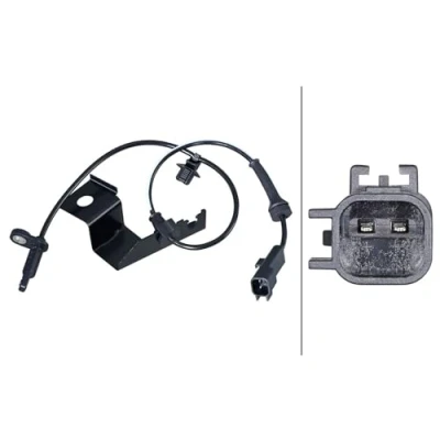 Afbeelding van HELLA 6PU 358 217 351 ABS Sensor met bevestigingsklemmen aan de kabel Geluidsensor 2 521 FORD: Mondeo 5 Kombi,