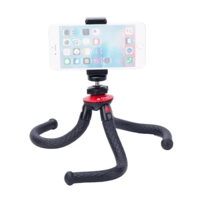 Afbeelding van Fotopro UFO2 Flexibel Statief XL — Met Bluetooth afstandsbediening Geschikt voor spiegelreflexcamera, compactcamera, smartphone en GoPro Tot 28 cm hoog Zwart/Rood