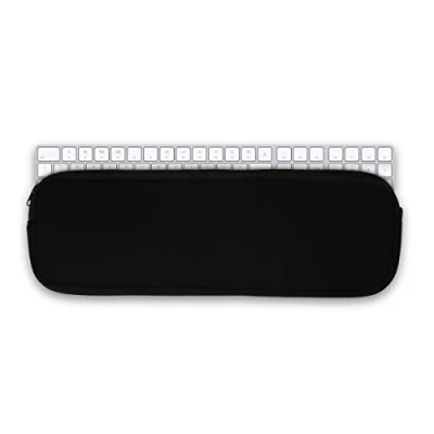 Afbeelding van kwmobile toetsenbord hoes geschikt voor Apple Magic keyboard met numeriek hoesje Neopreen beschermhoes Reis case rits Keyboards cover in zwart