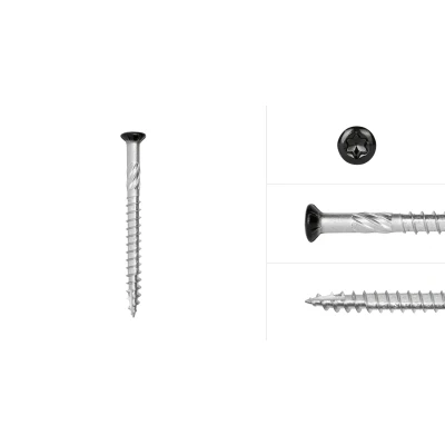 Afbeelding van Wovar Tuinschroeven Zwart RVS 410 4 x 40 mm Torx 15 met snijpunt Doos 200 Stuks Houtschroeven