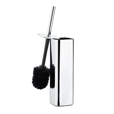 Afbeelding van Relaxdays toiletborstelhouder wandmontage wc borstel houder 38,5 x 8 cm zilver