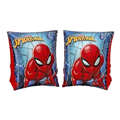 Image de BESTWAY Brassards Marvel Spiderman Brassard 98001N Rouge Vinyle 23 cm x 15 Jouet Enfant Jeu de Plein Air Piscine Licence Officiel À Partir 3 ans