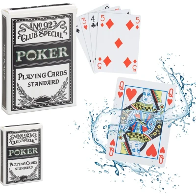 Afbeelding van Relaxdays 2x speelkaarten poker pokerkaarten plastic 108 kaarten waterdicht