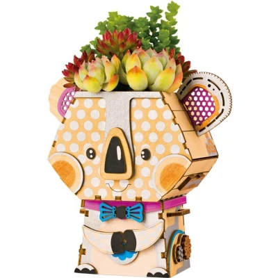 Afbeelding van Robotime Bouwpakket Bloempot Koala 13,7 X 7,8 Cm Hout