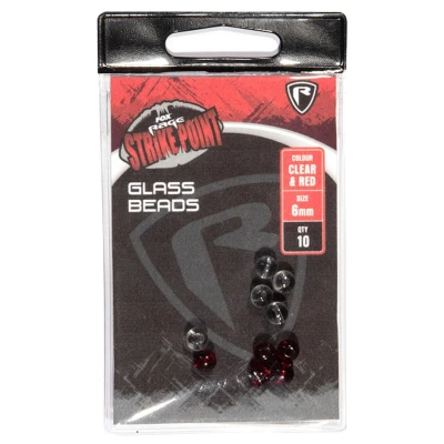 Afbeelding van Fox Rage SP 6mm Clear And Red Glass Beads (10 Stuks) Klein materiaal