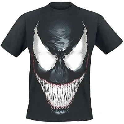 Afbeelding van Marvel Carnaging, T shirt, bedrukt, ronde hals, korte mouwen, voor heren, zwart.