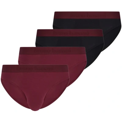 Afbeelding van Bruno Banani 4ER PACK Flowing Slip, Heren, Maat: XXL, Schwarz dunkelrot