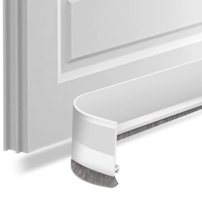 Afbeelding van Zelfklevende deurafdichting met borstel, borstelafdichting, deurafdichting, afdichting voor kamer, tochtstopper (wit, 3 cm)